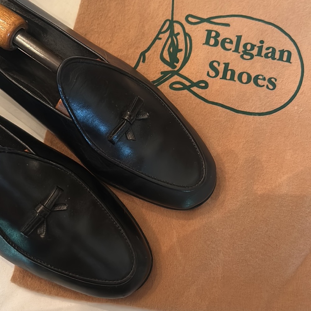 Belgian Shoes - Travelette All Calf Black